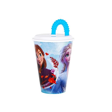 Disney Plastový kelímek s brčkem Ledové království 430ml